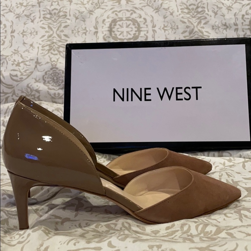 Nine West Suede and Patent Leather Heels